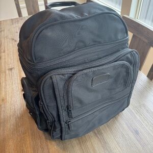 Tumi black nylon backpack laptop organizer (barely used)